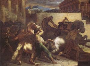 Race of Wild Horses at Rome (mk05), Theodore   Gericault